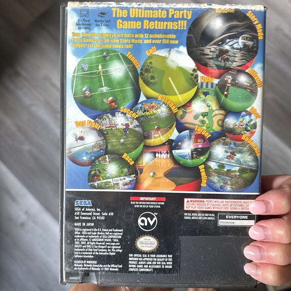 Super Monkey Ball 2 (Nintendo GameCube, 2002) Blockbuster Tested Working